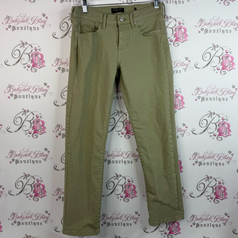 Banana Republic pants bottoms green military Khaki Denim Pants premium denim